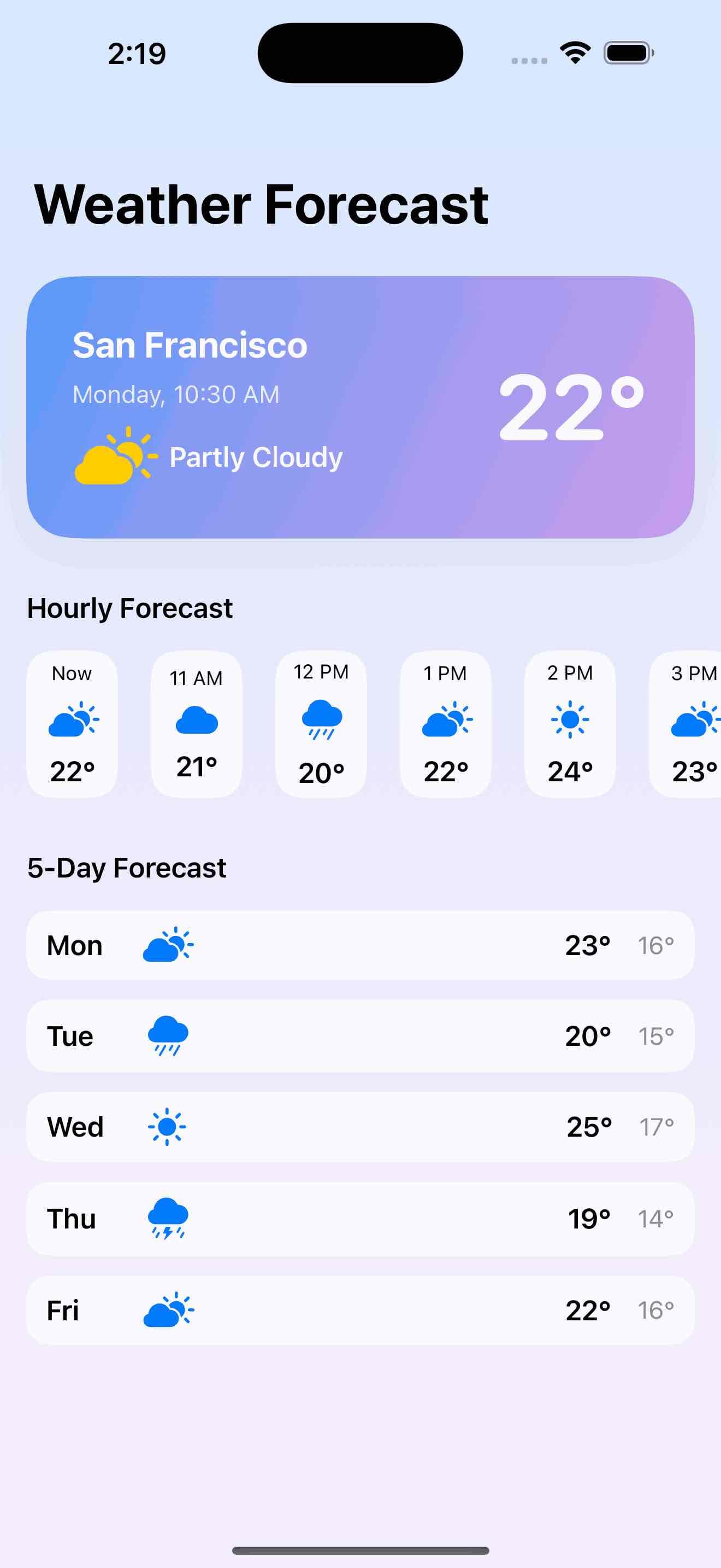 Weather App Forecast