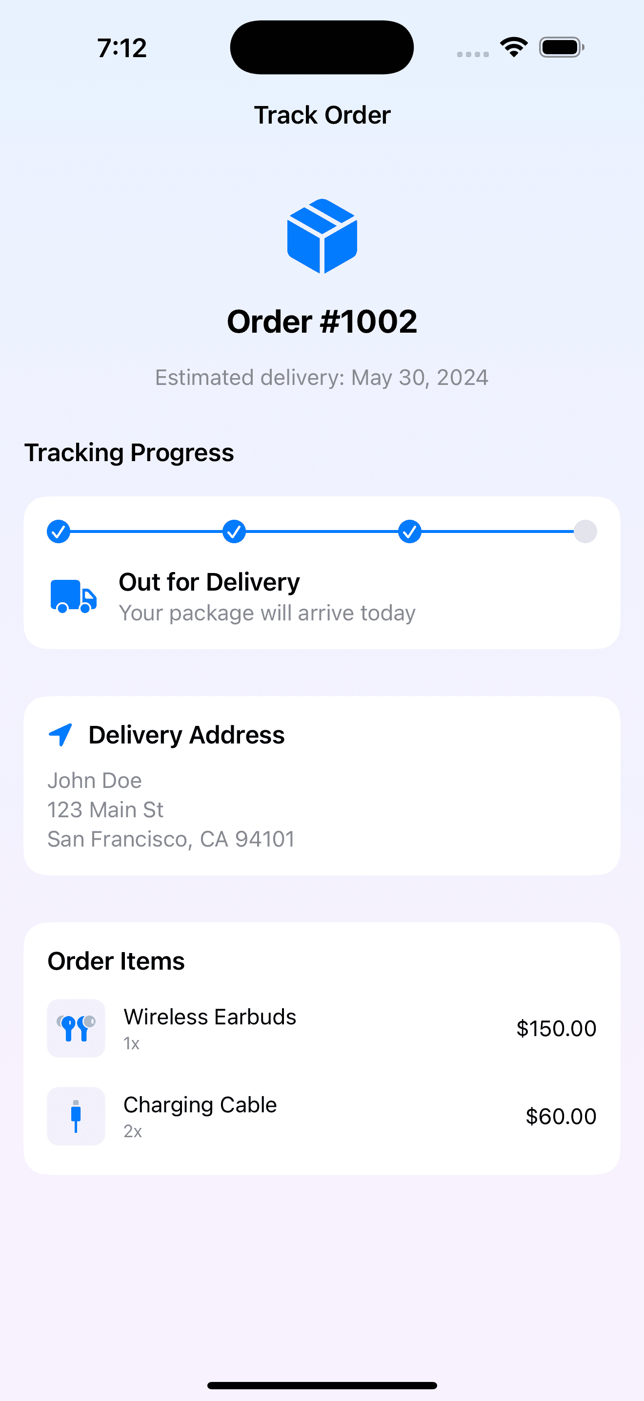 Order Tracker