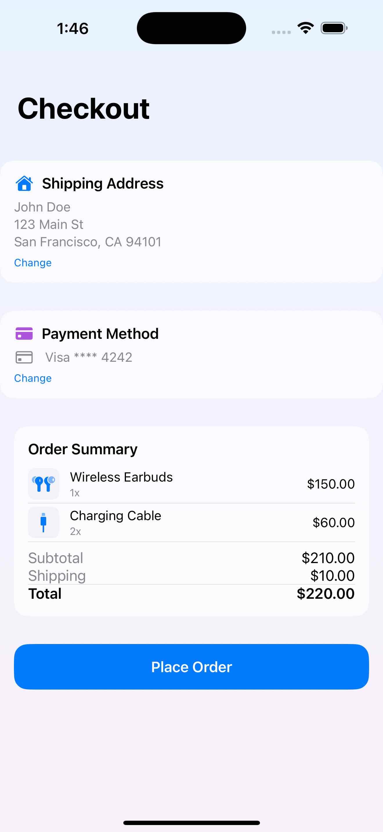 Shop Checkout