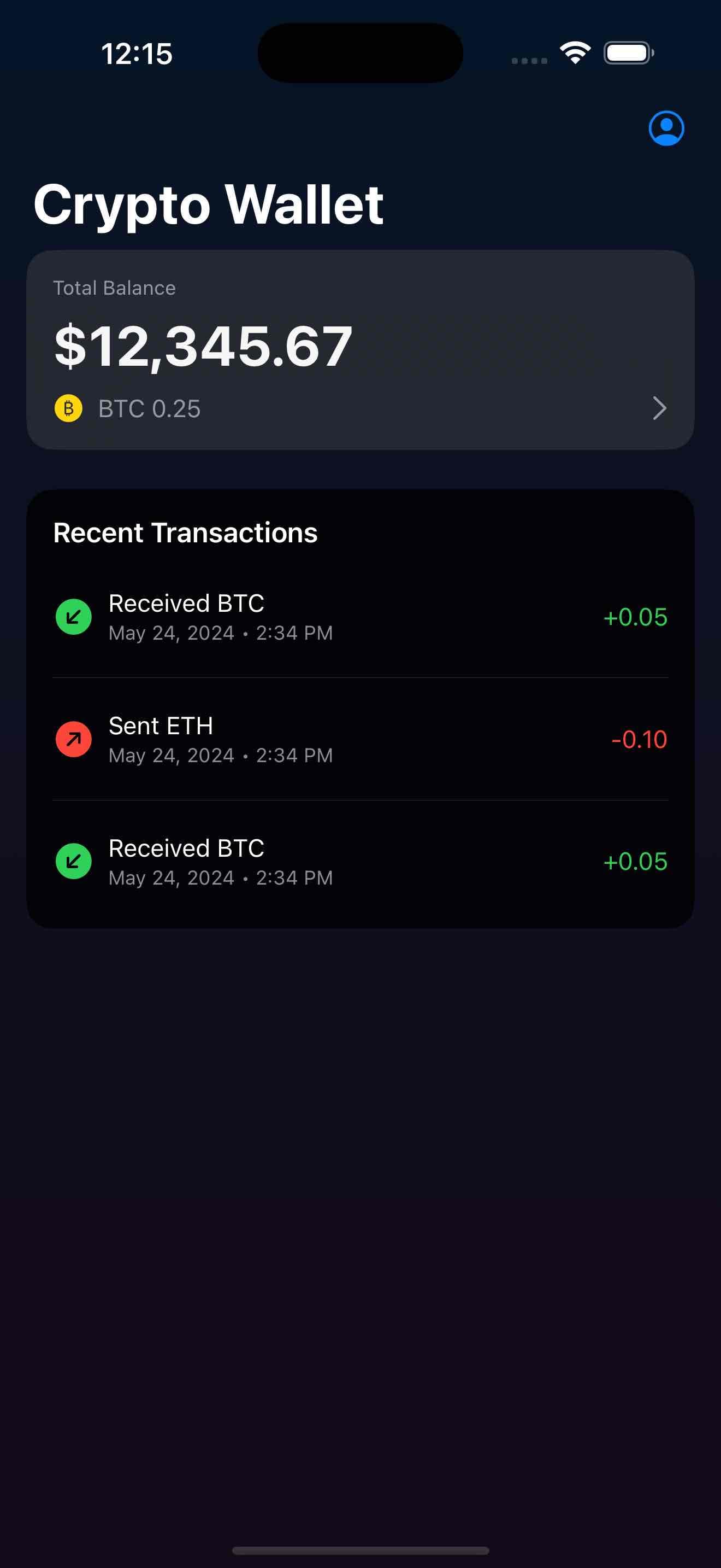 Crypto Wallet Template