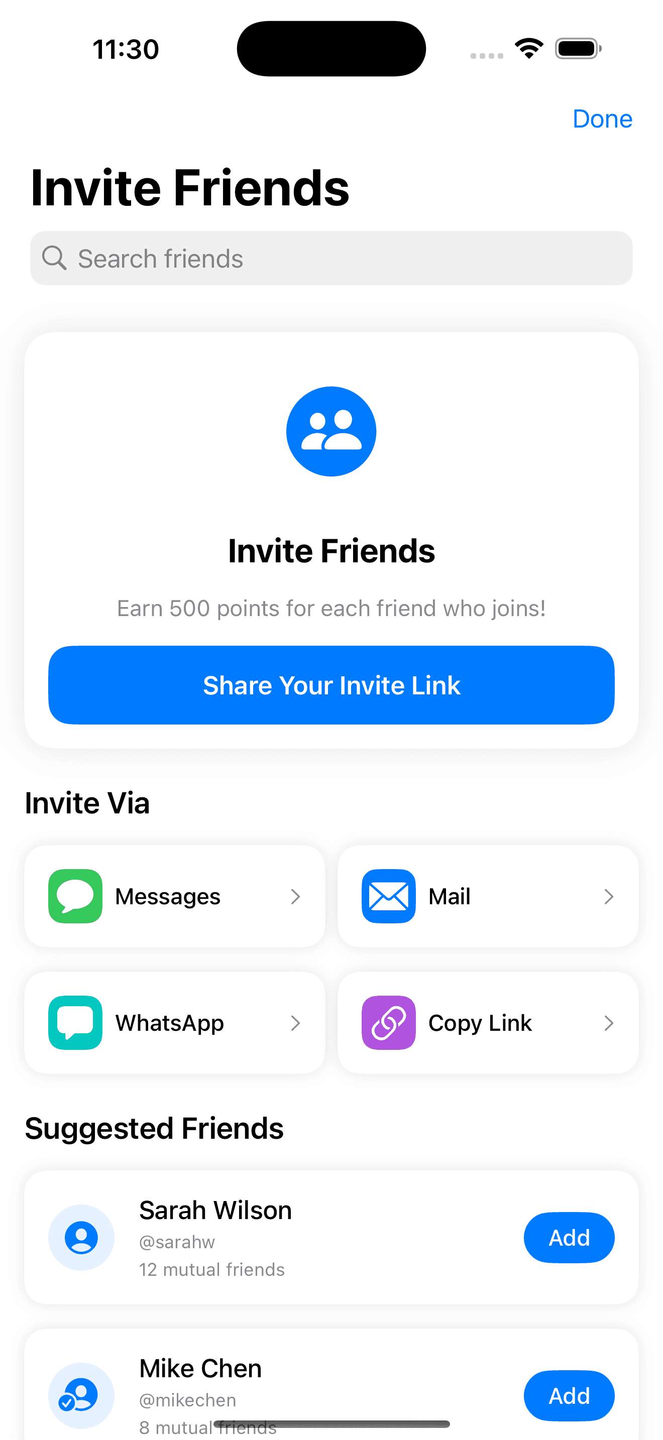 Invite Friends