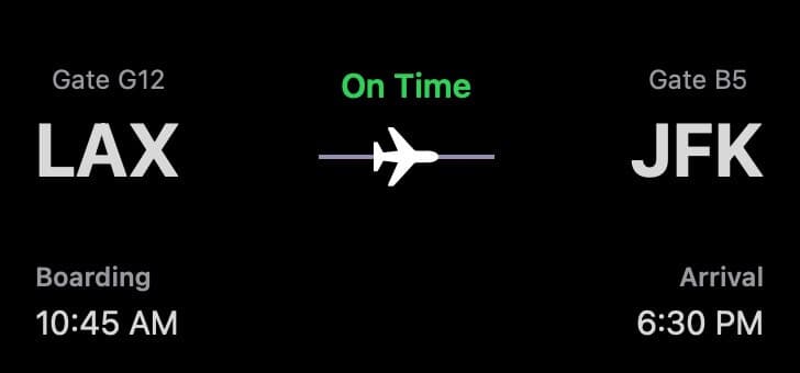 Flight Info Widget