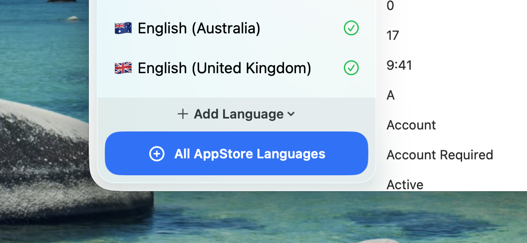 Search and filter in string catalog